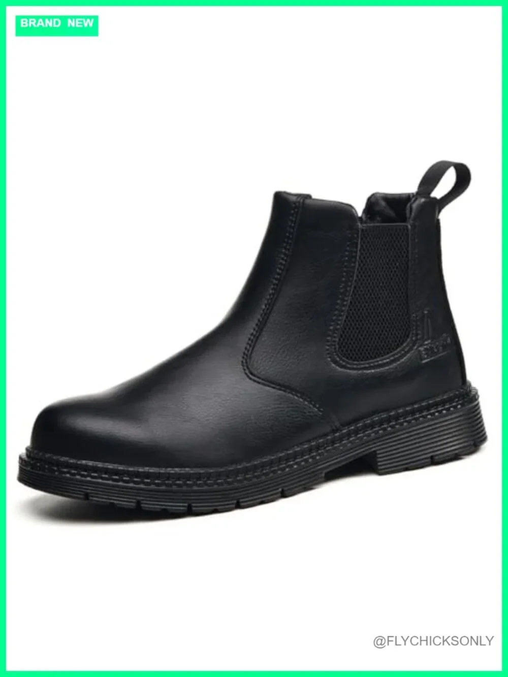Steel Toe Chelsea Boots Men's Industrial Construction Shoes Waterproof